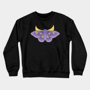 Purple Moon Moth Crewneck Sweatshirt